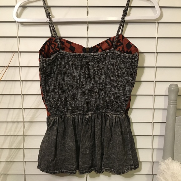 Corset Style Zipper Tank Top - Picture 2 of 4